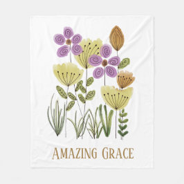 Amazing Grace Wildflowers Fleece Deken
