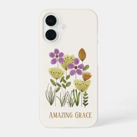 Amazing Grace Wildflowers iPhone 16 Hoesje (Achterkant)