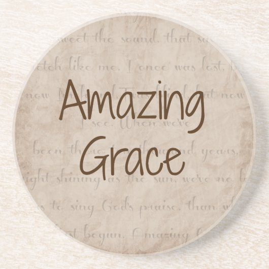 Amazing Grace Zandsteen Onderzetter (Voorkant)