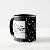 Amazing Grace zwart-wit muziek Mok (Voorkant links)