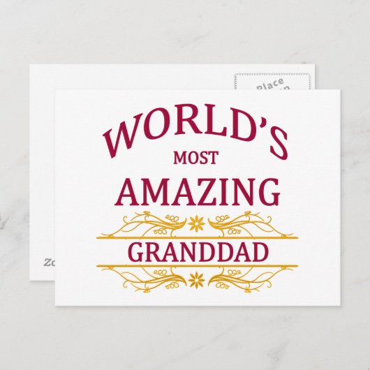 Amazing Granddad Briefkaart (Voorkant / Achterkant)