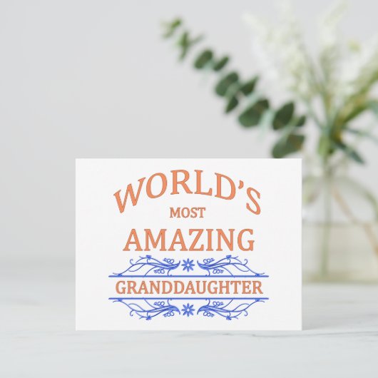 Amazing Granddochter Briefkaart (Staand voorkant)