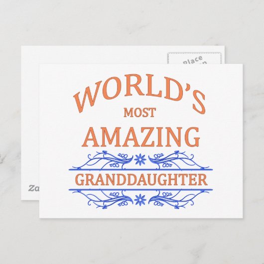 Amazing Granddochter Briefkaart (Voorkant / Achterkant)