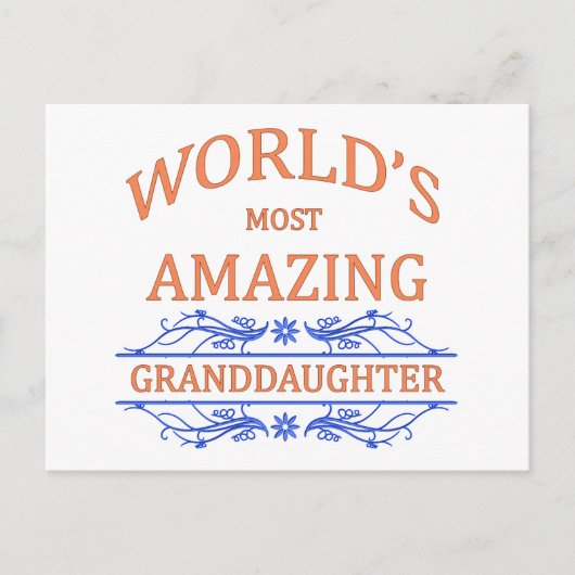 Amazing Granddochter Briefkaart (Voorkant)