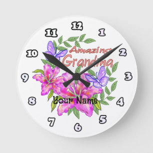 Amazing Grandma Ronde Klok