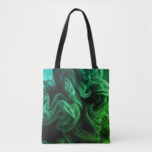 Amazing Green + Dark Green Swirls on This Reusable Tote Bag (Voorkant)