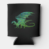 Amazing Green Dragon Mosaic Blikjeskoeler (Voorkant)