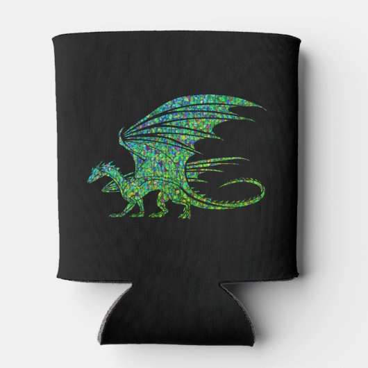 Amazing Green Dragon Mosaic Blikjeskoeler (Achterkant)