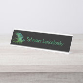 Amazing Green Dragon Mosaic Bureau Naambordje (Voorkant)