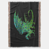 Amazing Green Dragon Mosaic Deken (Voorkant Verticaal)