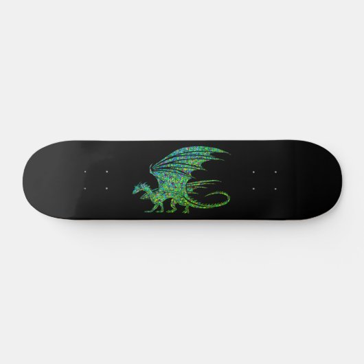 Amazing Green Dragon Mosaic Persoonlijk Skateboard (Horizontaal)