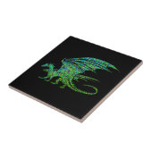 Amazing Green Dragon Mosaic Tegeltje (Zijkant)