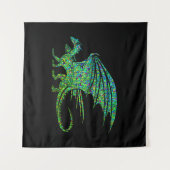 Amazing Green Dragon Mosaic Wandkleed (Voorkant (horizontaal))