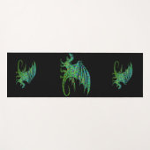 Amazing Green Dragon Mosaic Yogamat (Voorkant (horizontaal))