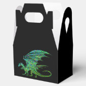 Amazing Green Mosaic Dragon Bedankdoosjes (Geopend)