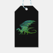 Amazing Green Mosaic Dragon Cadeaulabel (Voorkant)