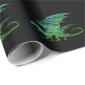 Amazing Green Mosaic Dragon Cadeaupapier (Rol Hoek)