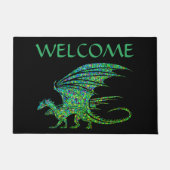 Amazing Green Mosaic Dragon Deurmat (Voorkant)