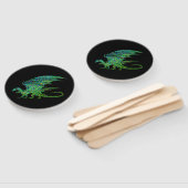 Amazing Green Mosaic Dragon Handwaaier (Niet-gemonteerd)