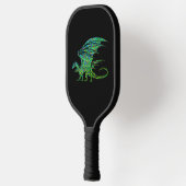 Amazing Green Mosaic Dragon Pickleball Paddle (Links)