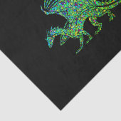 Amazing Green Mosaic Dragon Tissuepapier (Detail)