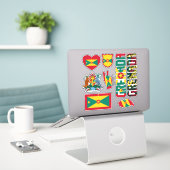 Amazing Grenada Shapes National Symbols Sticker (Laptop op bureau)