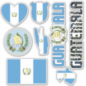 Amazing Guatemala Shapes National Symbols Sticker (Voorkant)