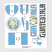 Amazing Guatemala Shapes National Symbols Sticker (Vel)