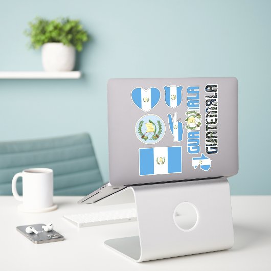 Amazing Guatemala Shapes National Symbols Sticker (Laptop op bureau)