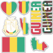 Amazing Guinea Shapes National Symbols Sticker (Voorkant)