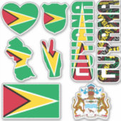 Amazing Guyana Shapes National Symbols Sticker (Voorkant)