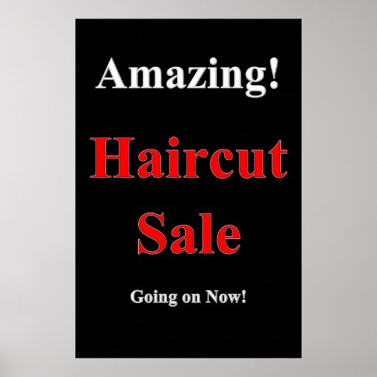 Amazing Haircut Sale Beauty Salon Poster (Voorkant)