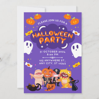 Amazing Halloween Party Inivitation Kaart