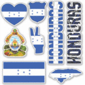 Amazing Honduras Shapes National Symbols Sticker (Voorkant)