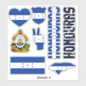 Amazing Honduras Shapes National Symbols Sticker (Vel)