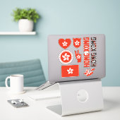 Amazing Hong Kong Shapes National Symbols Sticker (Laptop op bureau)
