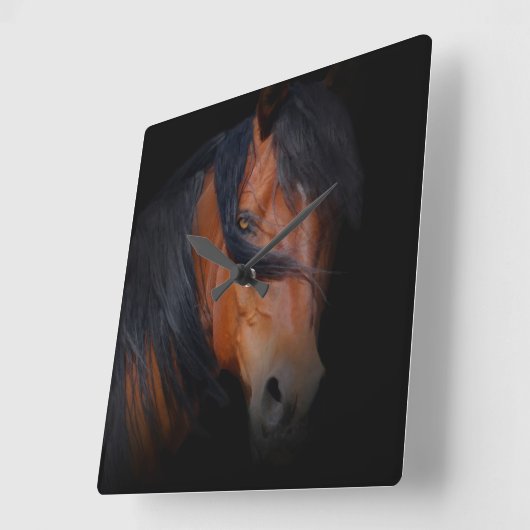Amazing Horse Clock Vierkante Klok (Hoek)