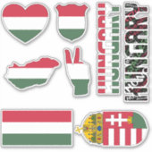 Amazing Hungary Shapes National Symbols Sticker (Voorkant)
