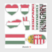 Amazing Hungary Shapes National Symbols Sticker (Vel)