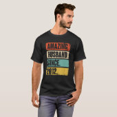 Amazing Husband Since 2012 10 Wedding Anniversary T-shirt (Voorkant volledig)