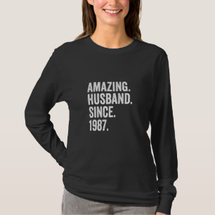 Amazing Husband sinds 1987 35th Wedding Anniversar T-shirt