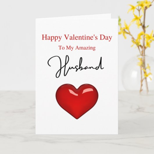 Amazing Husband Valentijnsdag Kaart (Gele Bloem)