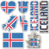 Amazing IJsland Shapes National Symbols Sticker (Voorkant)