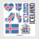 Amazing IJsland Shapes National Symbols Sticker (Vel)