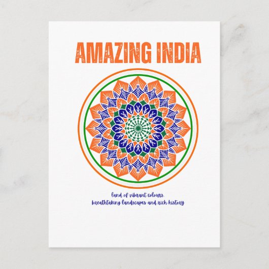 Amazing India Briefkaart (Voorkant)