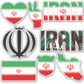 Amazing Iran Shapes National Symbols Sticker (Voorkant)