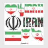 Amazing Iran Shapes National Symbols Sticker (Vel)
