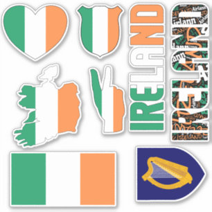 Amazing Ireland Shapes National Symbols Sticker