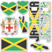 Amazing Jamaica Shapes National Symbols Sticker (Voorkant)