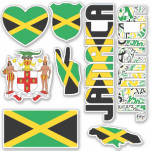 Amazing Jamaica Shapes National Symbols Sticker